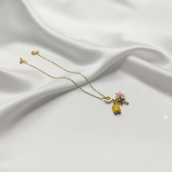 Multi Charms Chain - Tree & Flower