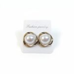 Twisted Halo Pearl Studs
