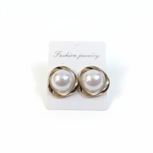 Twisted Halo Pearl Studs