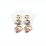 Triple-Drop Enamel Earrings