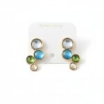 Gemstone Bubble Earrings