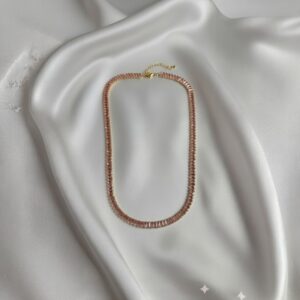 Pink Glass Bead Necklace