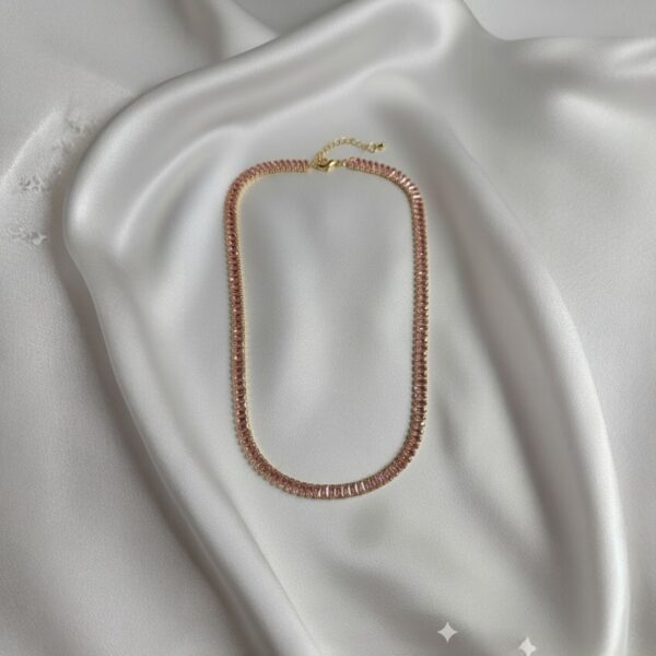 Pink Glass Bead Necklace