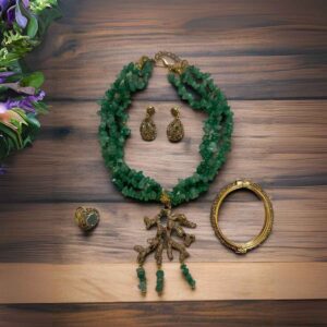 Green GemStone  Crystal Bead