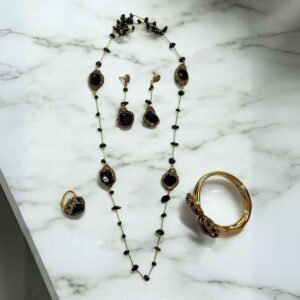 Black Onyx Beaded Neckset