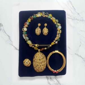 Multicolor Gemstone Beaded Neckset