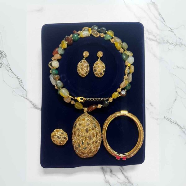 Multicolor Gemstone Beaded Neckset