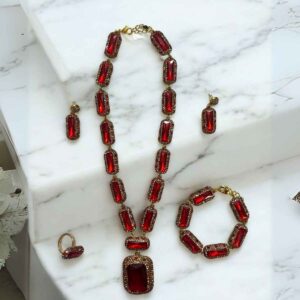 Red Aura Jewelry Set