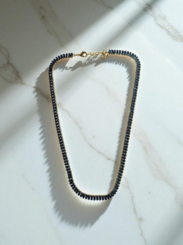 Royal Blue Glass Bead Necklace