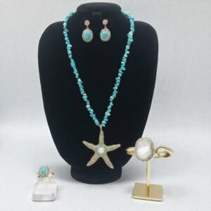 Turquoise Starfish Crystal Jewellery Set