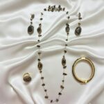 Vintage Smoky Crystal Jewelry Set