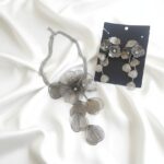 Silver Floral Mesh Necklace