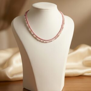 Handmade Pink Bead Necklace