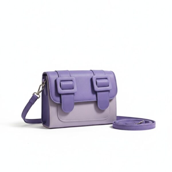 Dual-Tone Buckle Mini Sling Bag