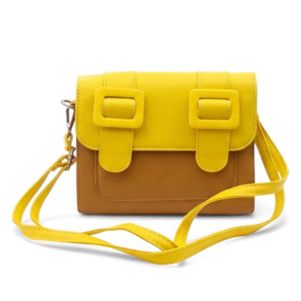 Dual-Tone Buckle Mini Sling Bag