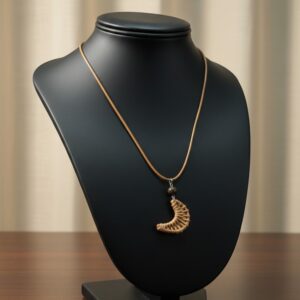 Handmade Crescent Pendant Necklace
