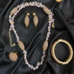 Rose Quartz Crystal Jewellery Set