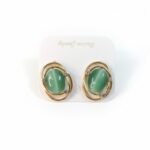 Green Swirl Studs