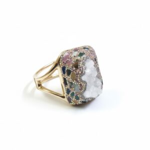 Multicolor Raw Crystal Bracelet