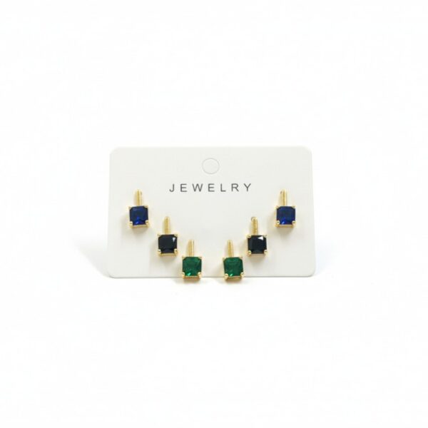 Elegant Stone Stud Set
