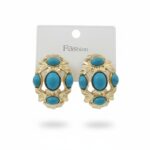 Blue Stone Stud Earring