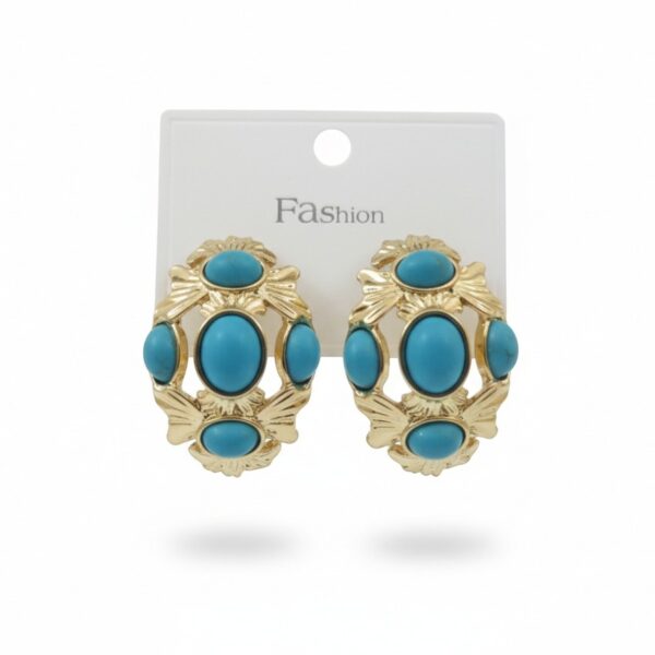 Blue Stone Stud Earring