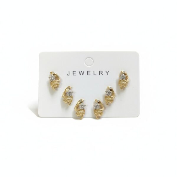 Serpent Stud Earring Set