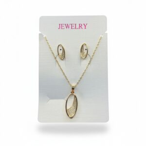 Golden  Oval Pendant Set