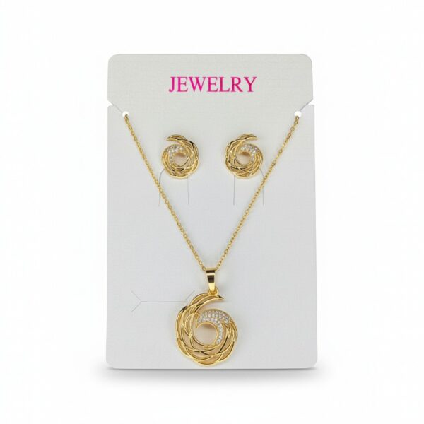 Golden Spiral Pendant Set
