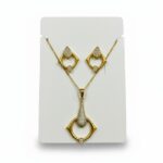 Radiant Teardrop Gold-Plated Necklace Set