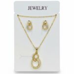 Golden Interlocking  Pendant Set