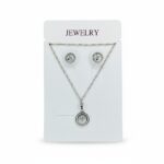 Silver Radiance Round Pendant Set