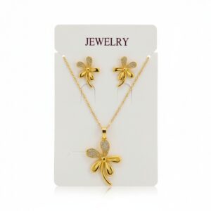 Golden Floral Pendant Necklace