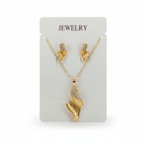 Golden Wave Pendant Set