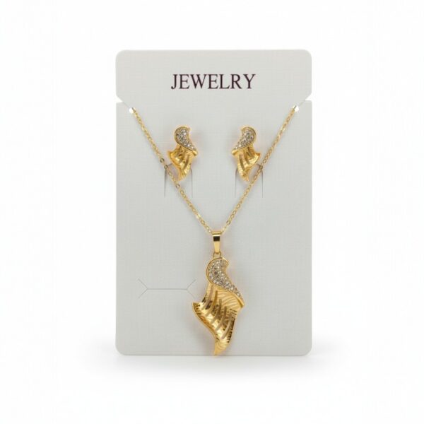 Golden Wave Pendant Set