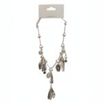 Handmade Silver-Tone Charm Dangle Necklace