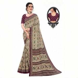 Classic Ethnic Ikat Print Saree