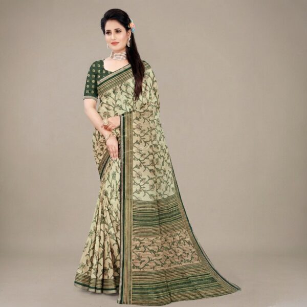Elegant Printed Soft Silk Saree