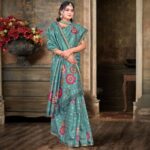 Elegant Teal Blue Soft Art Silk Saree