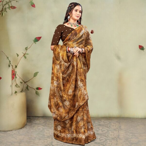 Bandhani Print Elegant Saree