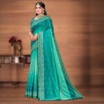 Lustrous Sea Green Art Silk Saree