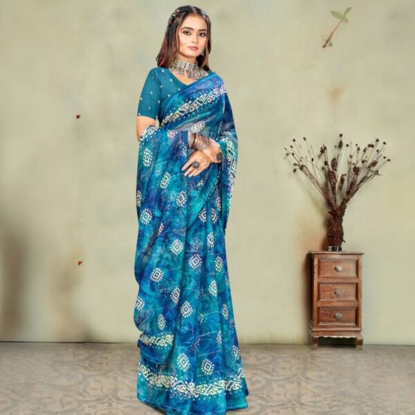Bandhani Print Elegant Saree