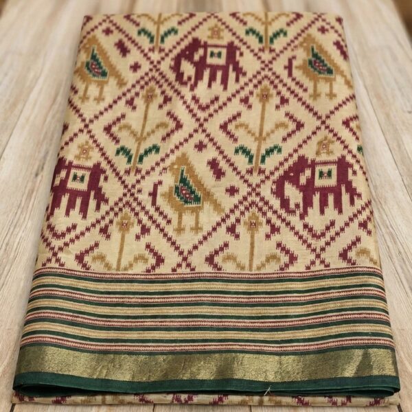Classic Ethnic Ikat Print Saree