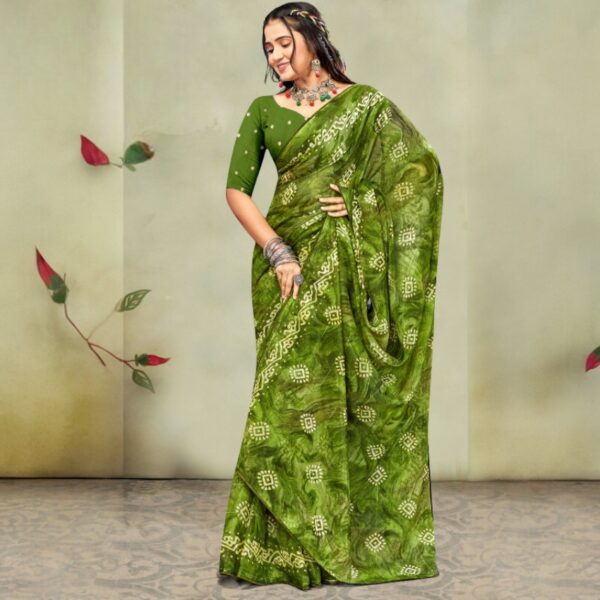 Bandhani Print Elegant Saree