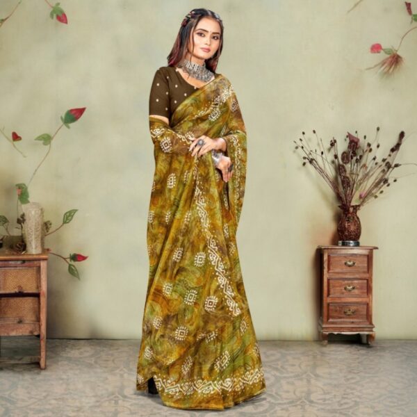 Bandhani Print Elegant Saree