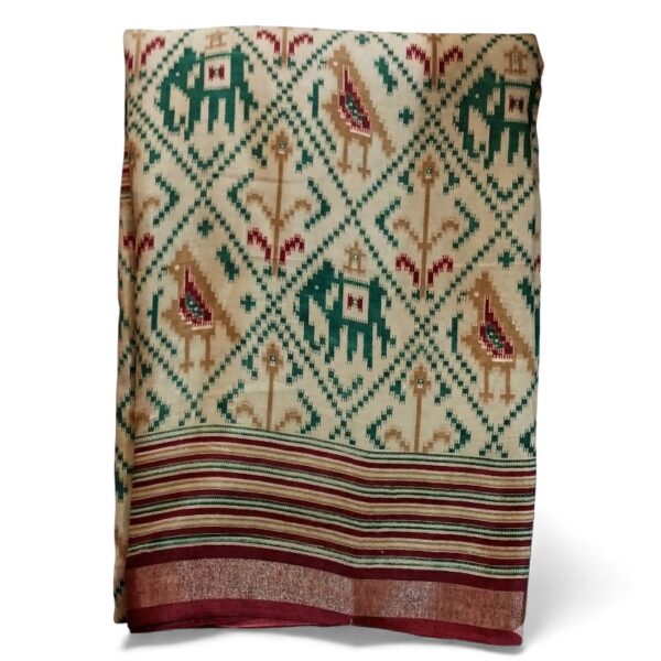 Classic Ethnic Ikat Print Saree