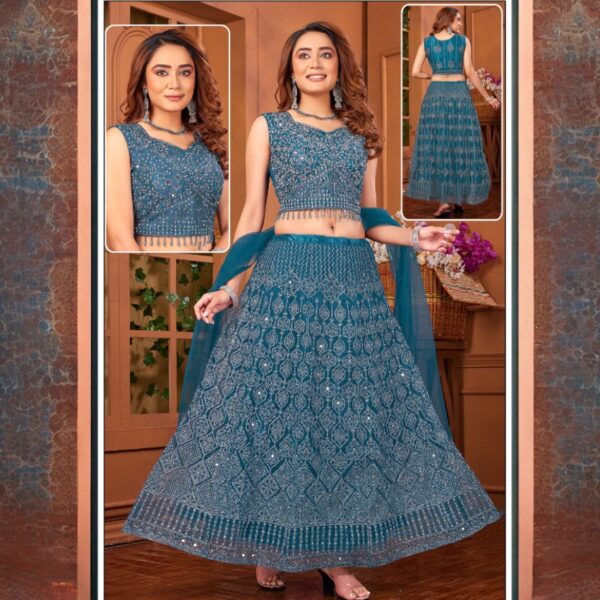 Designer Teal Lehenga