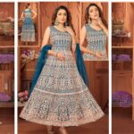 Elegant Embroidery Flared Anarkali Gown