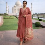 Rust Rose Mul Cotton Anarkali Suit Set