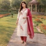 Maroon Mist Embroidery Kurta Set